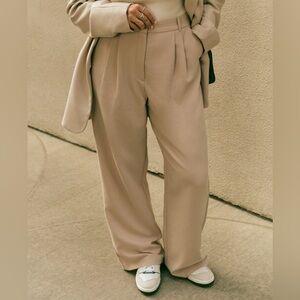 Curve Love A&F Sloane Tailored Wide Leg Pant